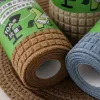 Green packaging, hand-torn cloth roll, three-color set, beige, brown, blue woven pad Application Scenario